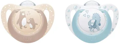 Proteze din silicon NUK First Choice - 0-6 luni, 2 bucăți, ursuleț/cal de apă