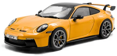 Model de colecție SOLIDO Moderne: Automobile - Porsche 911 (992) GT3, Signal Yellow, 2023
