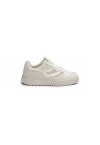Sneakers femei TORO WAVE - piele naturala si alb - Ecru