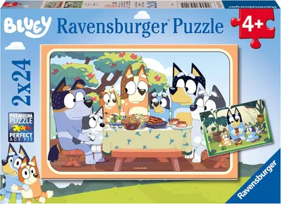 Puzzle pentru copii Ravensburger din 2 x 24 piese - Bluey