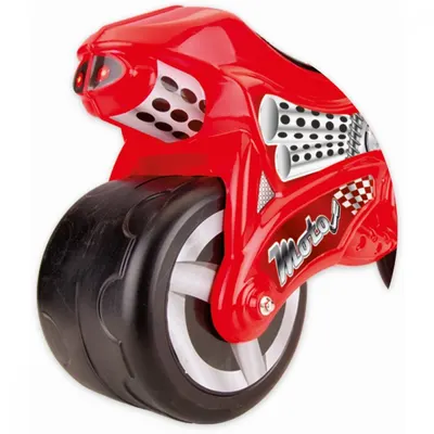 Motocicleta fara pedale pentru copii Dolu Rapida Rosie, suporta o greutate de pana la 25 kg, dimensiune 50x71x27 cm