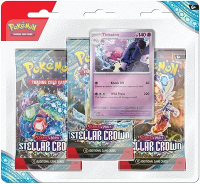 Pokemon TCG - Scarlet & Violet: Stellar Crown 3 Blister Booster