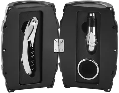 Set accesorii vin Morello - Butoi, 4 piese, 11 x 11 x 16 cm