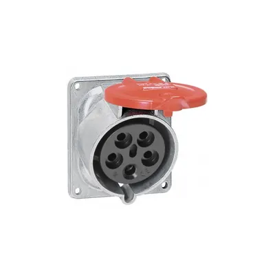 Panou montaj priza inclinata Hypra-IP44 -380/415 V~ - 32 A -3P+N+E -metal