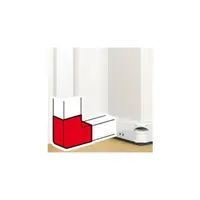 Unghi plan 90° - pentru 50x145 capac flexibil snap-on DLP trunking - alb