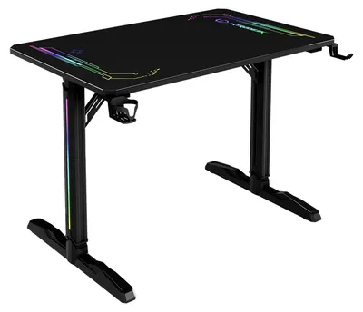 Birou gaming Ultradesk - Freeze V2, 109 x 69 cm, negru