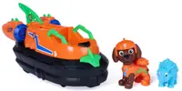 Set de joacă Spin Master Paw Patrol - The Dino Movie, hovercraft de salvare cu Zuma și dino