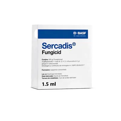 Sercadis 1,5 ml, fungicid sistemic, BASF, fainare (vita de vie, mar, par), rapan (mar, par) - Default Title