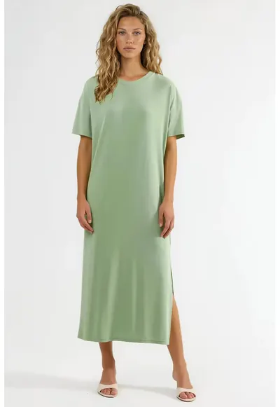 Rochie midi verde - Verde menta
