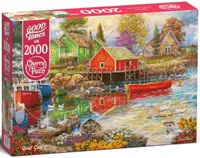 Puzzle Cherry Pazzi din 2000 de piese - Casa de lângă râu