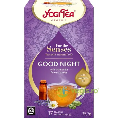 Ceai cu Ulei Esential Noapte Buna (Good Night) - For the Senses Ecologic/Bio 17dz