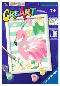 Kit de vopsea după număr Ravensburger CreArt - Gândește-te la roz