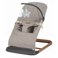 Sezlong balansoar, FreeON, Serene, Pana la 9 kg, Cu centura in 3 puncte, Spatar reglabil in 3 etape, Cu bara de jucarii, 70 x 45 x 56 cm, 0 luni+, Beige