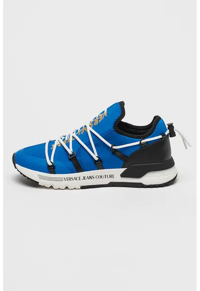 Pantofi sport din material textil cu snur Dynamic - Albastru royal/Galben inchis