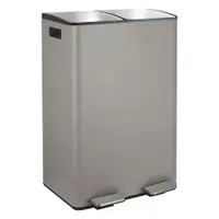 Coș de gunoi taupe pentru reciclare/cu pedală 2x30 l din oțel Aliya – Spirella