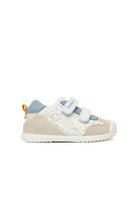 Pantofi sport copii - velcro - alb - piele naturala