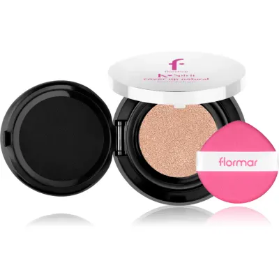 flormar K-Spirit Cover Up Natural Cushion Foundation machiaj compact persistent culoare 002 - Porcelain 80 g