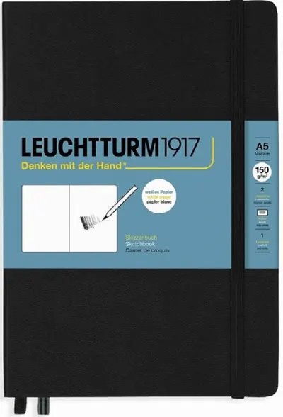 Agenda Leuchtturm1917 A5 - Medium,neagra