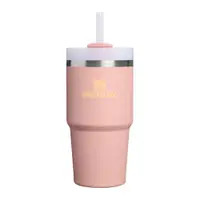 Termos piersică cu pai din oțel inoxidabil 600 ml Quencher H2.O FlowState™ Tumble Peach Rose – Stanley