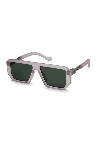 Ochelari de soare aviator patrati - Gri cenusiu/Lila pal