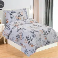 Lenjerie de pat albastru prăfuit din micropluș/cocolino pentru pat de o persoană 140x200 cm Greta – My House