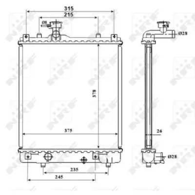 Radiator, racire motor NRF 53824