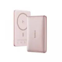 Baterie Externa Wireless Baseus PicoGo AM41, 10000mAh, 27W, PD + FQI, 1 x QI - 1 x USB-C, Roz E0027202