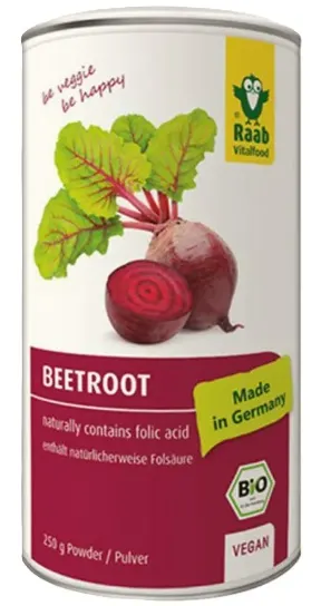 Pudră de sfeclă roșie organică, 250 g, Raab Vitalfood