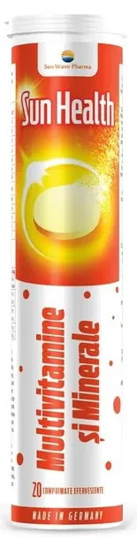 Sun Health Multivitamine & Minerale, 20 tablete efervescente, Sun Wave Pharma