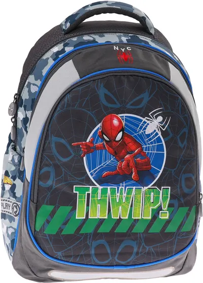 Ghiozdan școlar școlar Play Spider-Man - Maxx Thwip, cu 3 compartimente