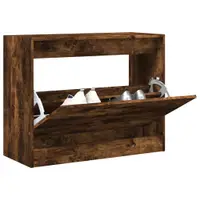 Gossi pantofar, stejar fumuriu, 80x34x63 cm, lemn compozit