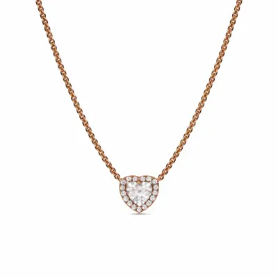 Colier White Heart Rose