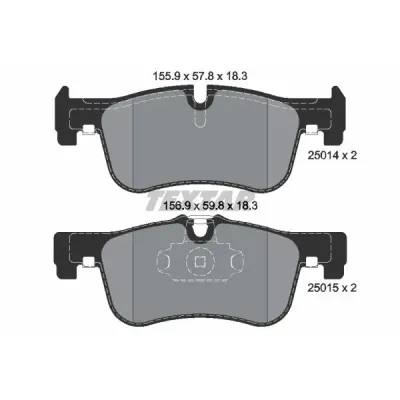 Set placute frana, frana disc TEXTAR 2501401