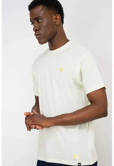 ’47 - Tricou cu broderie logo discreta Neyyan Base Runner - Galben pal