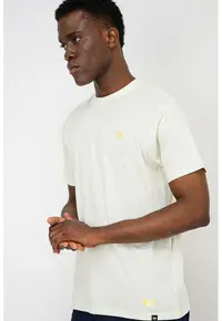 ’47 - Tricou cu broderie logo discreta Neyyan Base Runner - Galben pal