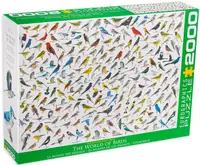 Puzzle Eurographics din 2000 de piese - Lumea pasarilor, David Sibley
