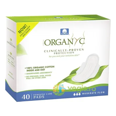 Absorbante Intime din Bumbac Organic pentru Zi 40buc