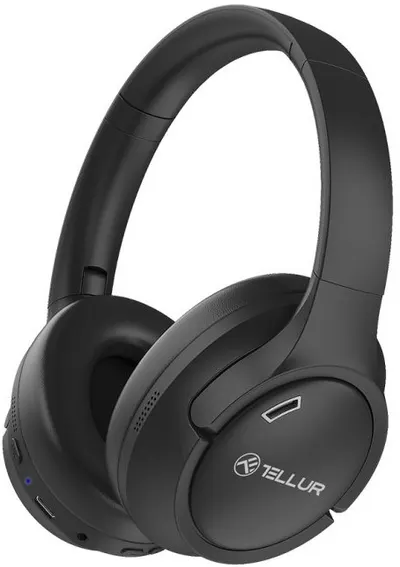 Căști wireless cu microfon Tellur - Vibe, ANC, negre