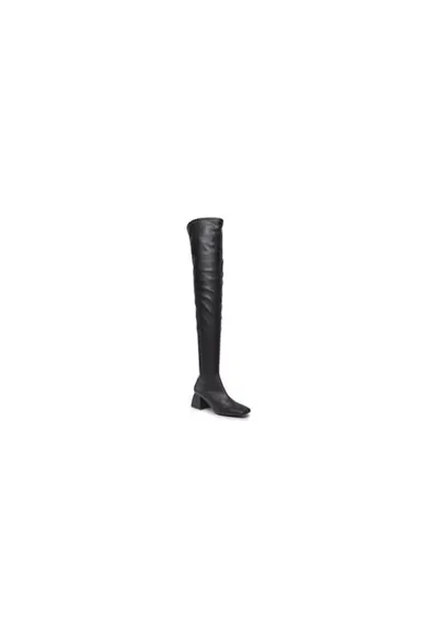 Cizme dama 303259136 - Piele ecologica - Negru - Negru