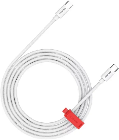 Cablu Canyon - CC100AB Braided, USB-C/USB-C, 1.2 m, alb