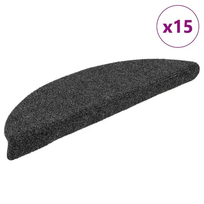 Gossi covorase autoadezive scari 15 buc. antracit 56x17x3cm perforate