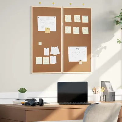 vidaXL Tablă de Anunțuri 80 x 80 x 1.4 cm Lemn masiv de pin Maro