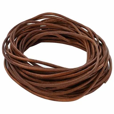 vidaXL Cord din Piele 1 Maro deschis Ø2,5 mm x 5 m Piele