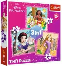 Puzzle Trefl 3 in 1 - Flori frumoase