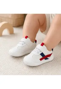 Pantofi sport primii pasi - Talpa flexibila si antiderapanta - Inchidere Velcro - Rosu