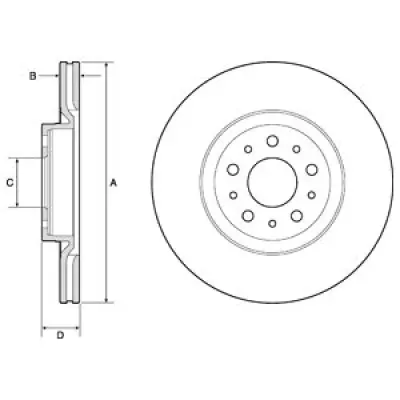 Disc frana DELPHI BG4797C