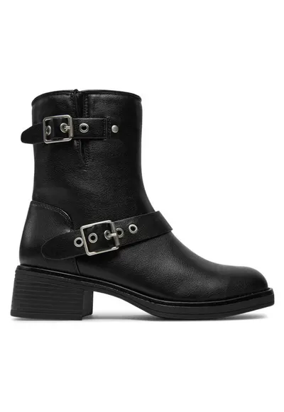 Ghete dama 304429163 - Piele ecologica - Negru - Negru