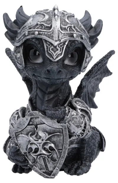 Statuetă Nemesis Now Fantasy: Dragons - Sir Shieldscale, 14 cm