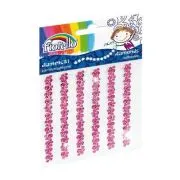 Accesorii creatie - diamante sirag plastic, roz, 9cm, autoadezive, flori, blister 6 buc, Fiorello, GR-DS05 / 170-2401