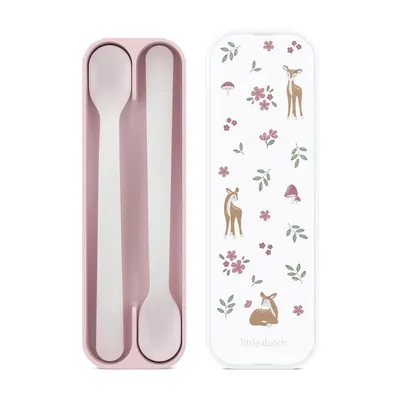 Linguri pentru copii roz-deschis din plastic 2 buc. Fairy Garden by Little Dutch – Mepal